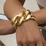 Retro Simple Hip Hop Thick Link Chain Bracelet Women's CCB Material Exaggerated Cool Twist Thicks Bracelets Glamour Girl Jewelry - Image 2