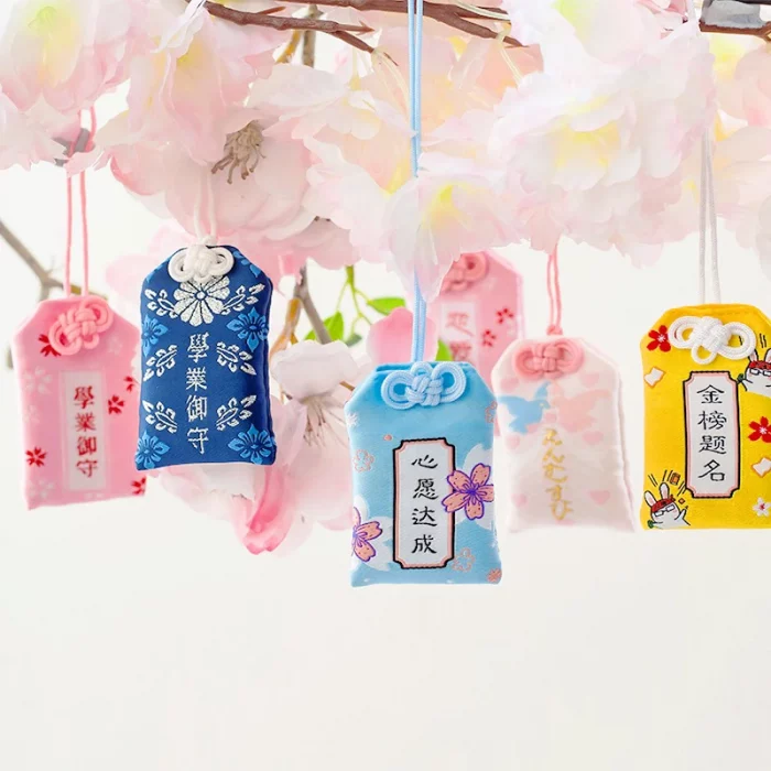 39Style New Omamori Pray Fortune Beauty Health Safe Transparent Wealth Bag Guard Talisman Pendant Keychain Couple Gift - Image 6