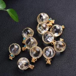 Natural Clear Quartz Crystal Mini Sphere Rainbow Ball Pendant Gifts - Image 7