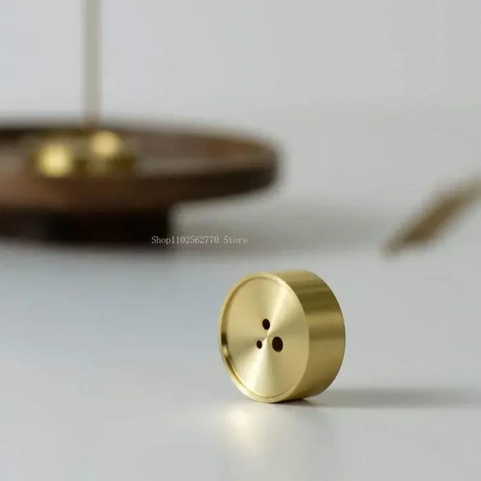 Multi-aperture Solid Wood Incense Inserted Pure Copper Incense Set DIY Household Indoor Line Incense Burner Zen Incense Holder - Image 5