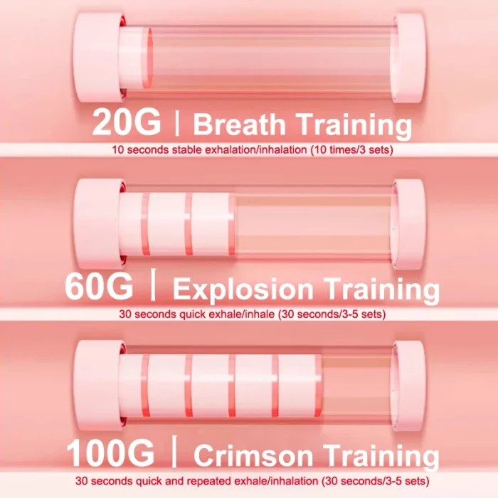 Men and Women's Abdominal Muscle Trainer, Deep Breathing Exercise Dumbbell Set, Lung Capacity Boosting Device - Image 3