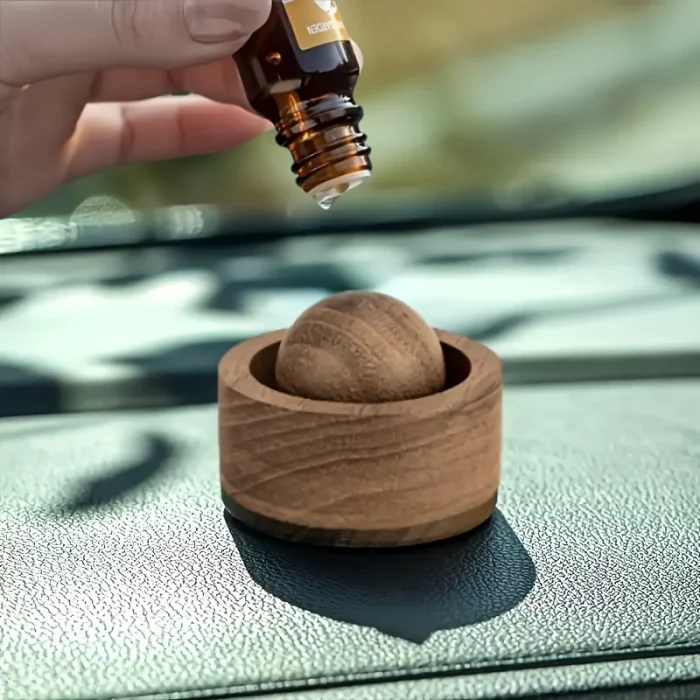 Car & Home Essential Oil Diffuser - Made of Wood Mini Cute Natural Fragrance Diffuser Suitable for Bedroom Living Room Bathroom - Image 2