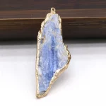 Natural Stone Blue Spodumene Rough Irregular Pendant For Jewelry MakingDIY Necklace Earring Hanging Accessories Charm Gift Party - Image 5