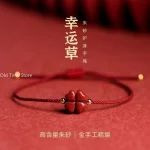 Tibetan Buddhist Lotus Flower Beads Bracelets For Women Handmade Braided Red Black Rope Lucky oga Meditation Bracelet Jewelry - Image 3