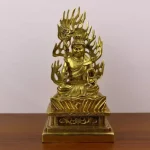 Feng Shui Lucky Copper Attract Wealth Fudomyo Dzong Buddha Statue Home Living Sculptures