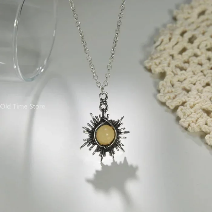 Fashion Moonstone Necklace Crescent Crystal Moon Pendant Vintage Necklaces for Women Female Boho Jewelry Gifts 2025 New Trend - Image 5