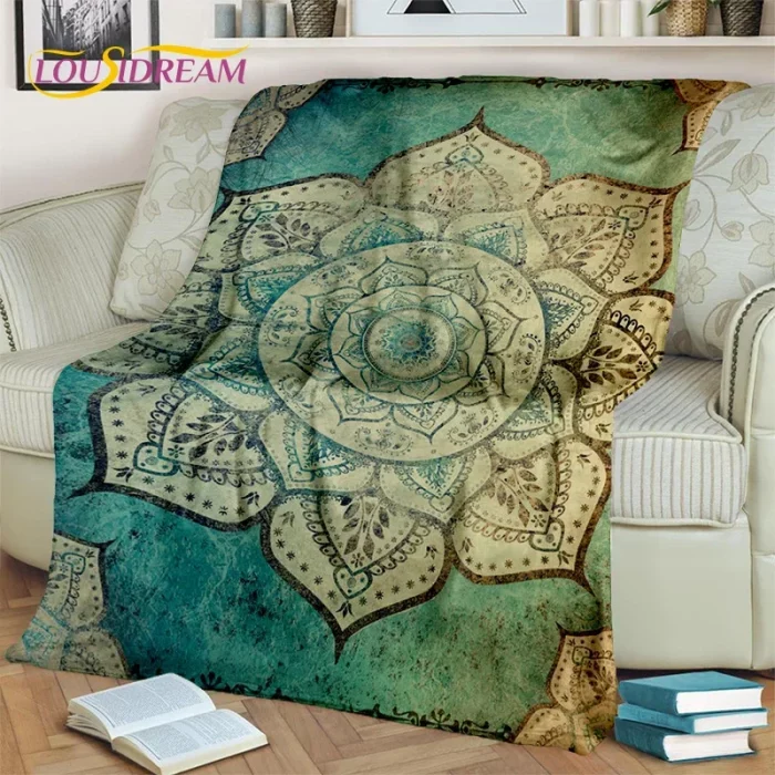 3D Bohemia Meditation Mandala nature Spirit Yoga Blanket,Soft Throw Blanket for Home Bedroom Bed Sofa Picnic Cover Blanket Kids - Image 6