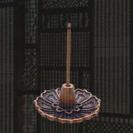 1PCS Lotus Alloy Incense Burner Stick Holder Home Buddhism Line Incense Plate Sandalwood Coil Base Temples Delicate Home Decor - Image 4