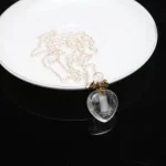 Heart Shape Natural Clear Quartz Perfume Bottle Pendant Necklace Women Essential Oil Diffuser Charms for Jewerly Party Gift - Image 6