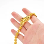 Luxury 24K 9999 Pure Gold Bracelet Women's Bracelet Flower Fashion Geometric Women's Personalized Watch Chain - Image 5