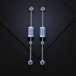 Sterling Silver 925 Natural Aquamarine Drop Earrings for Women Timeless Design Delicate Female Jewelry Wedding Luxury Earrings - Image 7