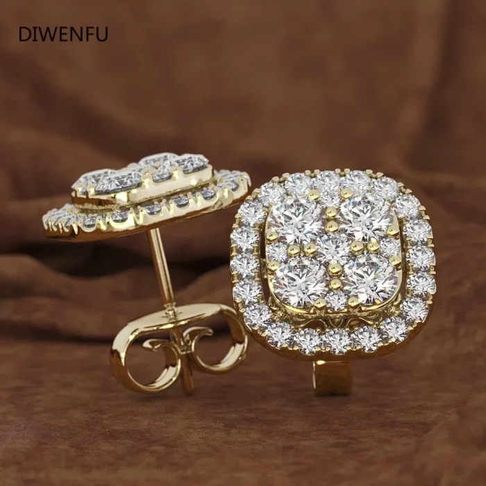 Pure Gemstone Earring for Women 14K Gold Diamond Peridot Oorbellen Bijoux Femme Bizuteria Stud Earrings Gold Jewelry Orecchini - Image 6