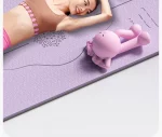 2025 New Profional Ladies Yoga Fitn Mat Anti-Slip o-Absorption Silent Training Mat for Beginner Plant Floral Design