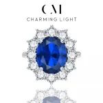 CHARMING 6.0CT Sea Blue Sapphire Ring Oval Cut Eternity Diana Trending Popular Wedding Royal Handmade Jewelry For Women Hot Sale - Image 2