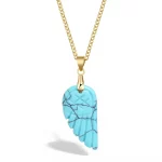 Lapis Lazuli Stone Wing Pendent Necklace Natural Stone Citrines Amethysts Quartzs Gold Color Chain Necklace Jewelry Gift - Image 6