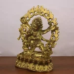 Copper Six-armed Maha Gala Daiheitian God of Fortune Statue Buddha Statue Offering Ornaments - Image 5
