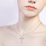 CAOSHI Newly Designed Daily Wearable Pendant Necklace with Blue Heart Shaped Imitation Moonstone Aesthetic Accessories for Women - Image 6