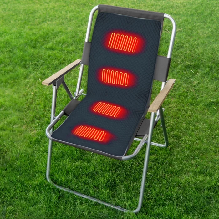 4 Heated Areas Camping Chair Heated Mat USB/Type-C Rechargeable 3 Speed Adjustable Smart Temperature Control Winter Warm Pads - Image 3
