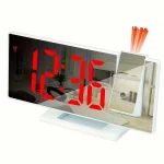 Projection alarm clock multifunction Intelligent luminous clock Bedroom large screen digital clock 180℃ back and celling projec - Image 3