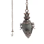Crystal Quartz Pendulum for Dowsing Divination Large Natural Stone Pendant Pendulum Amethysts Pink Quartz Obsidian Pendulo X202 - Image 4