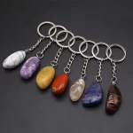 Natural Raw Ore Keychain Gem Reiki Healing Quartz Agate Citrine Irregular Stone Pendants Charms DIY Jewelry Making Accessorie - Image 5
