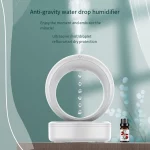 Quiet Cool Mist Humidifier, Anti Gravity Water Drop Humidifier, with LED Night Light 680ml Tank, Raindrop Humidifier, 3-way Mode - Image 5