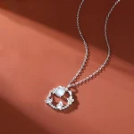 NEW European New S925 Sterling Silver Necklace AAA CZ Rabbit For Women Birthday Party Gift Jewelry - Image 4