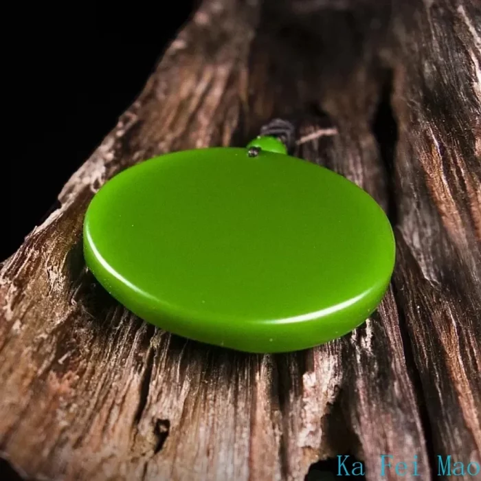 Real Natural Green Jade Taiji Bagua Pendant Necklace Carved Charm Jadeite Jewelry Fashion Amulet Gifts for Men Women Gemstone - Image 4