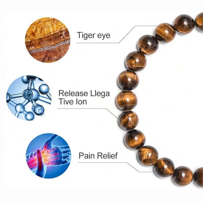 3 Style 8mm Natural Tiger Eyes Lava Rock Protection HANDMADE Bracelet Men's Gift - Image 4