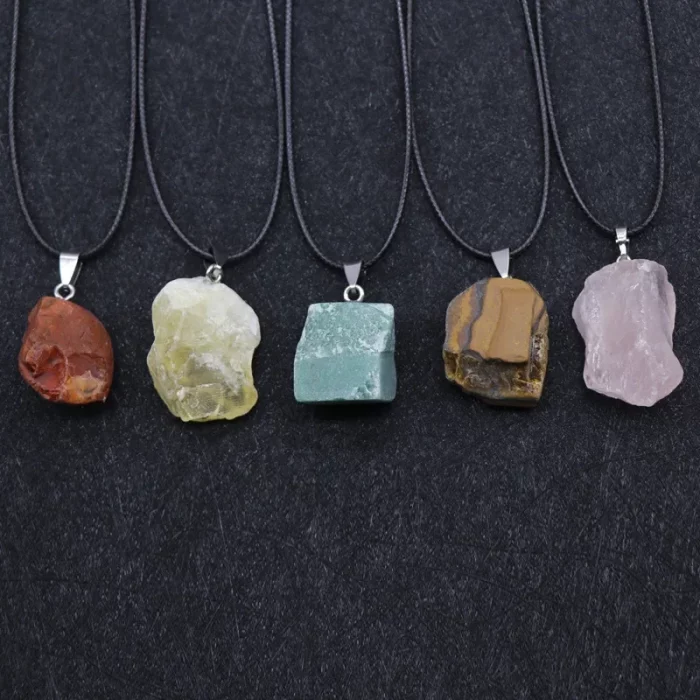 Natural Amethyst Irregular Rough Stone Pendant Clavicle Transparent Quartz Lady Fashion Jewelry Healing Lucky Necklace Gift - Image 7