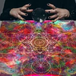 Colorful Abstract Geometry Tarot Tablecloth Altar Cloth Tarot Spread Cloth Card Pad Witchcraft Astrology Oracle Tarot Mat - Image 3