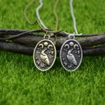 Odin Raven Triple Moon Goddess Viking Pendant Necklace Wicca Pagan Talisman Amulet Witchcraft Jewelry Valentines Day Gift - Image 5