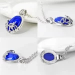 Film The Vampire Diaries Necklace Vintage Katherine Pendant Fashion Movie Jewelry Cosplay For Women Lapis Lazuli Pendant - Image 6