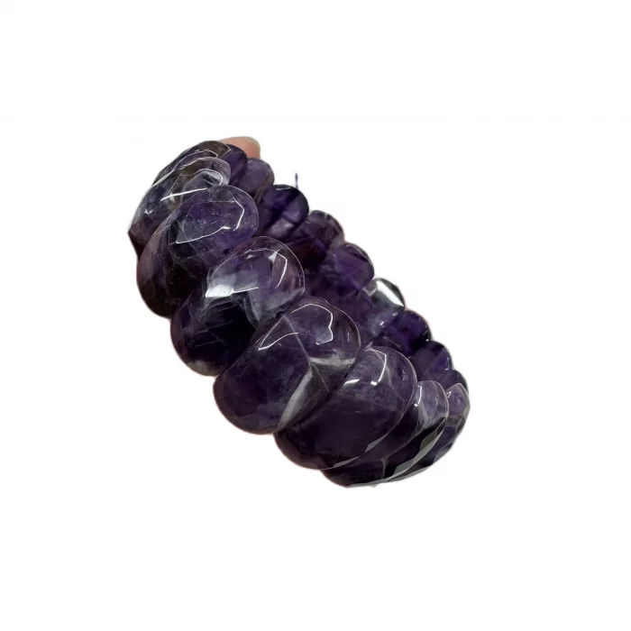 AAA Natural Amethyst Gemstone Bracelet Natural Energy Stone Bangle Gemstone Jewelry for Woman Birthstone for Aquarius for Gift - Image 1