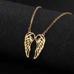 Wing Necklace Angel Chain Supernatural Amulet Gift For Woman Man Stainless Steel Talisman Pendant Fashion Jewelry - Image 2