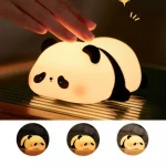 Touch Sensor Panda Pat Night Light Dimmable Soft LED Panda Lamp USB Charging Ambient Lighting Indoor Sensor Lamp - Image 3