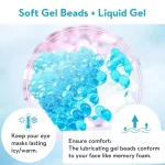 Gel Eye Mask Reusable Beads for Hot & Cold Therapy Soothing Relaxing Beauty Gel Eye Mask Sleeping Ice Goggles Sleeping Mask - Image 4