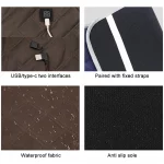 4 Heated Areas Camping Chair Heated Mat USB/Type-C Rechargeable 3 Speed Adjustable Smart Temperature Control Winter Warm Pads - Image 6
