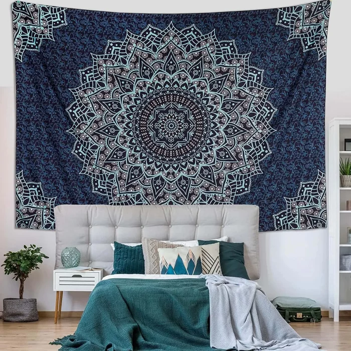 Mandala Tapestry Indian Bohemian Psychedelic Background Cloth Home Decoration Room Living Room Wall Hanging Cloth - Image 5