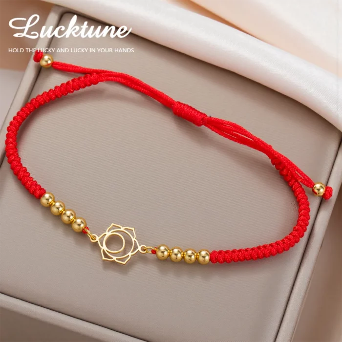 Lucktune Manipura Pendant Bracelet Stainless Steel Yogo Symbol Women's Hand Bracelets Gold Color Amulet Jewelry Spiritual Gifts - Image 2