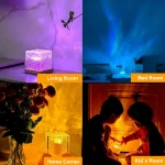 New RGB 16 Colors Night Light Remote Ocean Wave Projection Lamp Aurora Projector Lights Home Decor Rechargeable Table Nightlight - Image 6