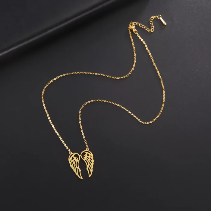Wing Necklace Angel Chain Supernatural Amulet Gift For Woman Man Stainless Steel Talisman Pendant Fashion Jewelry - Image 4