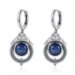 Vintage Natural Moonstone Kyanite Earrings Elegant Labradorite Gemstone Drop Earring Engagement Wedding Party Jewelry Gifts - Image 3