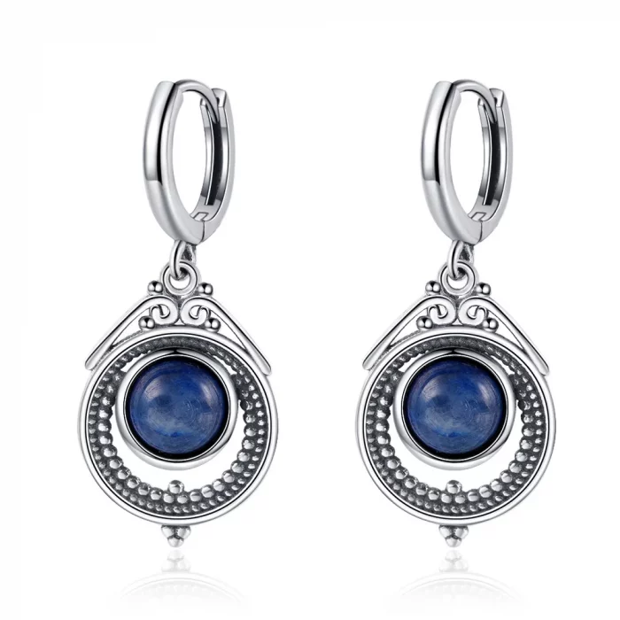 Vintage Natural Moonstone Kyanite Earrings Elegant Labradorite Gemstone Drop Earring Engagement Wedding Party Jewelry Gifts - Image 3
