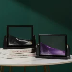 Creative Moving Sand Art Painting Square Glass 3D Deep Sea Sandscape Quicksand Hourglass Rotatable Flowing Sand Home Decor Gifts - Image 3