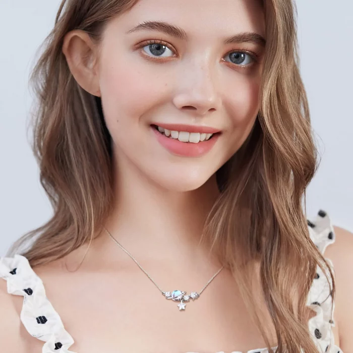Fansilver 925 Sterling Silver Necklace Moonstone Pendant Necklace Silver Chain Necklace Gifts for Her Valentine's Day with Box - Image 7