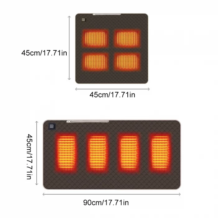4 Heated Areas Camping Chair Heated Mat USB/Type-C Rechargeable 3 Speed Adjustable Smart Temperature Control Winter Warm Pads - Image 7