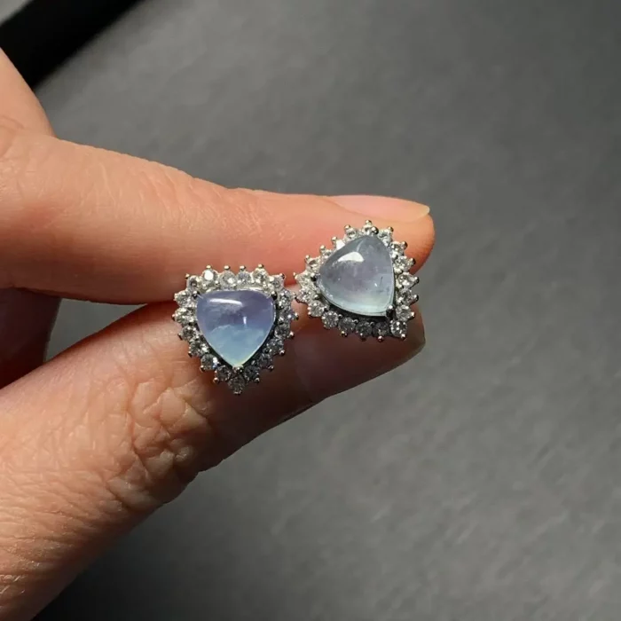 HEYYA STONE Oval Natural Aquamarine Stud Earrings For Women stainless steel Simple Fine Jewelry Stone Gemstone Classic Style - Image 12