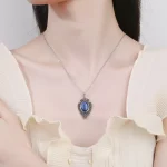 Retro Elegant Kyanite Necklace for Women Moonstone Labradorite Natural Gemstone Pendant Birthday Engagement Party Jewelry Gifts - Image 6