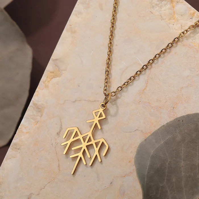 Chandler Wardruna Symbol Necklace Elder Futhark Nordic Vikings Runes Pendant Protection Amulet Stainless Steel Jewelry for Women - Image 4